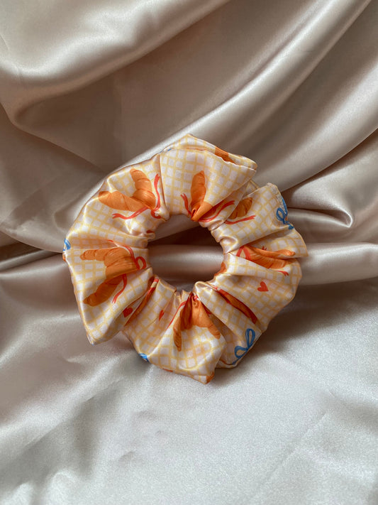 Parisienne Croissant Satin Scrunchie