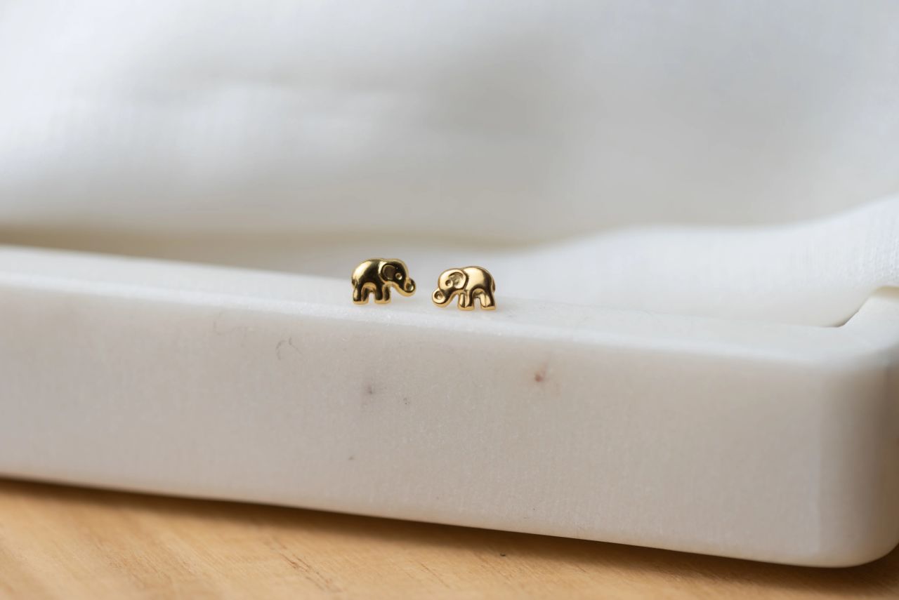 Elephant Stud Earrings